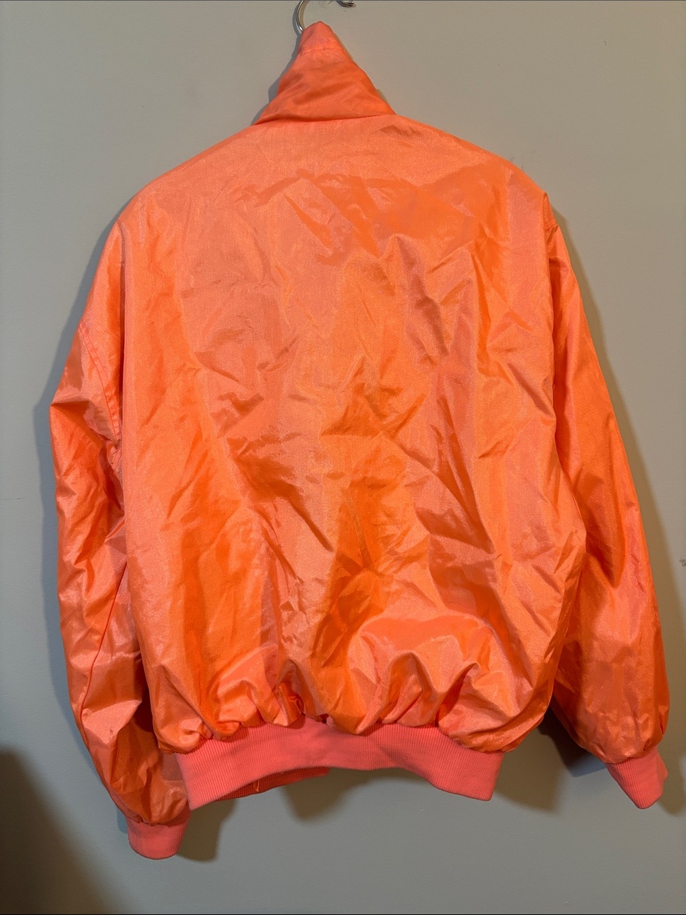Vintage Neon Orange/Yellow Reversible Ski Bomber, - Picture 4 of 7